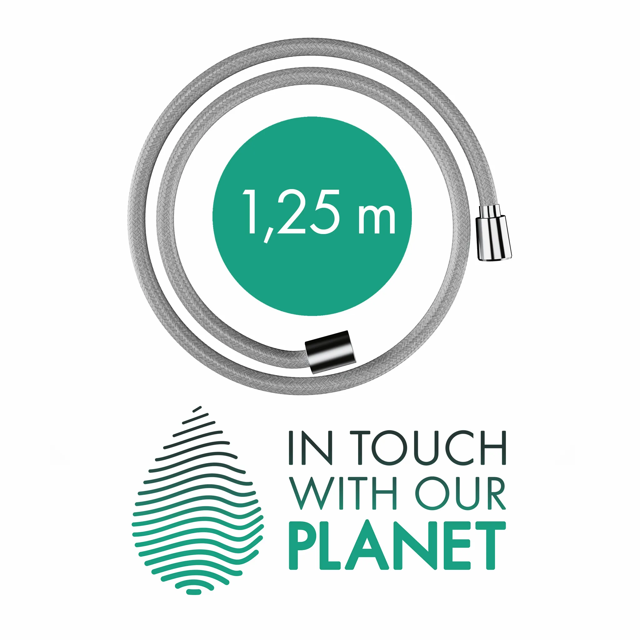 Hansgrohe Designflex Textilbrauseschlauch 125 cm Chrom Hansgrohe Designflex Textilbrauseschlauch 125 cm Chrom