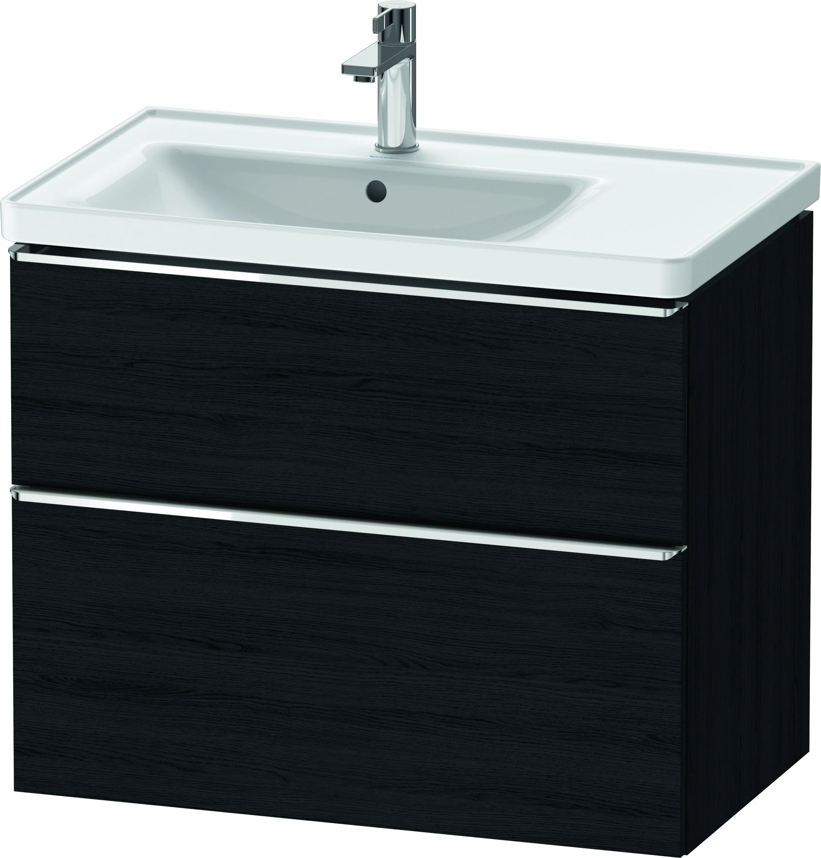 Duravit Waschtischunterschrank wandhängend „D-Neo“ 78,4 × 62,5 × 45,2 cm Eiche Schwarz