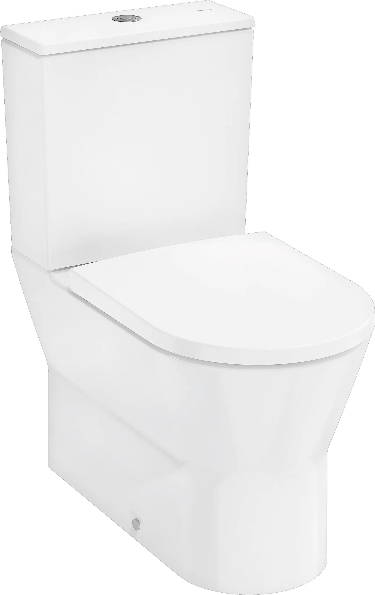 EluPura Original S Stand WC Set 640 mit horizontalem Abgang AquaChannel Flush mit aufgesetzten Spülkasten und WC-Sitz Weiß EluPura Original S Stand WC Set 640 mit horizontalem Abgang AquaChannel Flush mit aufgesetzten Spülkasten und WC-Sitz Weiß