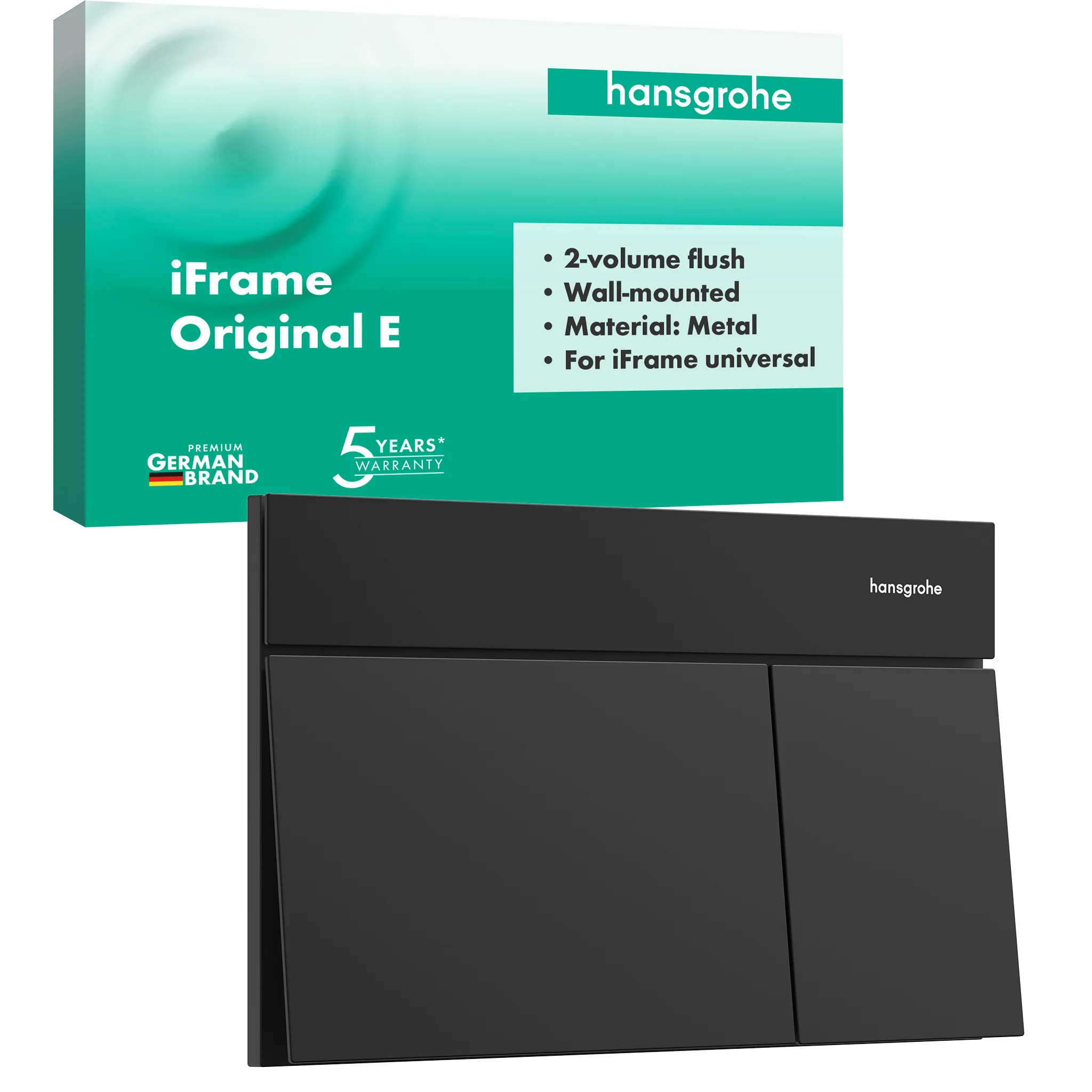 iFrame Element E Betätigungsplatte für 2-Mengen-Spülung, Chrom