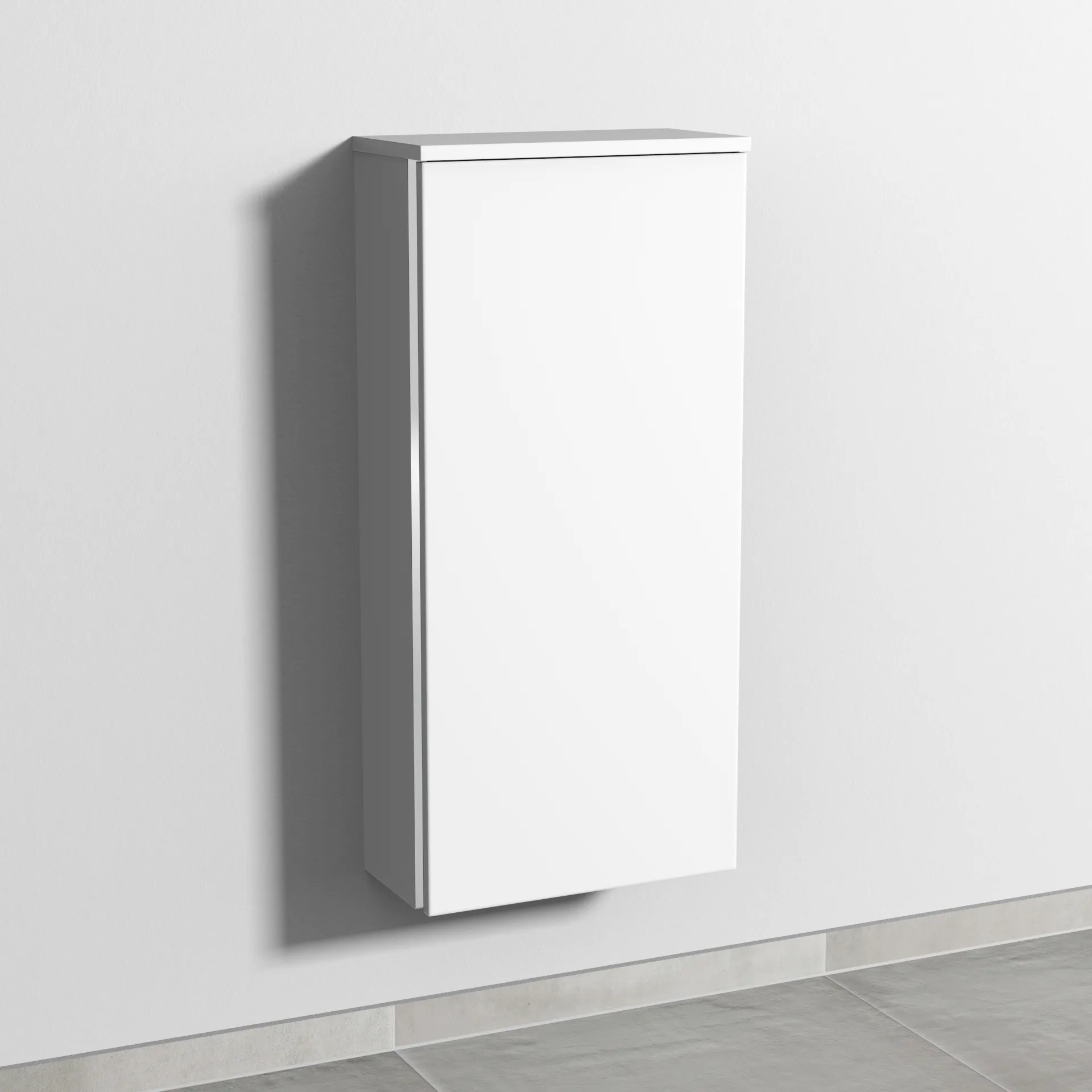 Sanipa Mittelschrank „3way“ 400 × 850 × 197 mm Anschlag rechts, in Weiß-Soft, Anschlag rechts