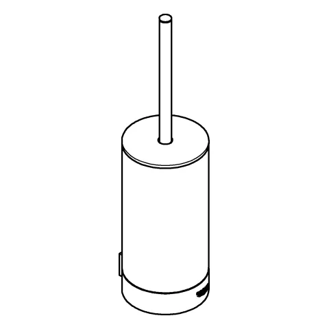 Toilettenbürstengarnitur Selection 41215, Wandmontage, Material Glas/Metall, phantom black Toilettenbürstengarnitur Selection 41215, Wandmontage, Material Glas/Metall, phantom black