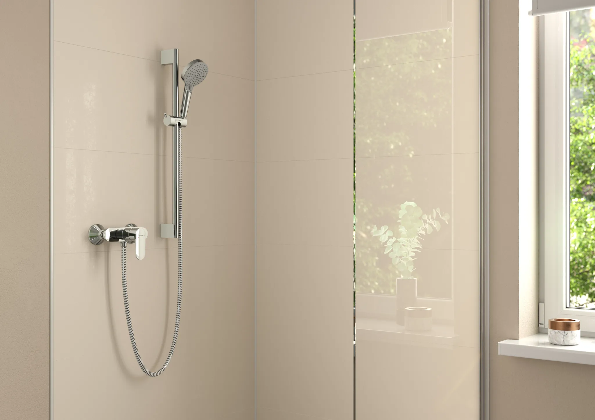 Hansgrohe Mischer Vernis Blend Einhebel-Brausemischer Aufputz, Chrom Hansgrohe Mischer Vernis Blend Einhebel-Brausemischer Aufputz, Chrom