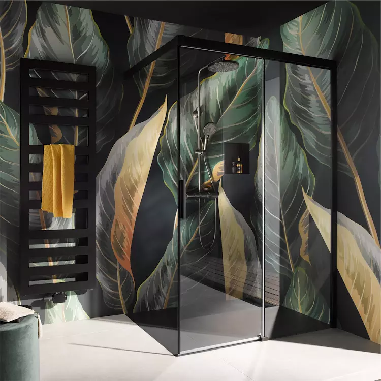 HSK teilgerahmte Walk-In-Duschkabine Schiebetür 2-teilig „Atelier Plan“ Glas Carré, Profile Chromoptik (Alu Hochglanz poliert), Sondergröße HSK teilgerahmte Walk-In-Duschkabine Schiebetür 2-teilig „Atelier Plan“ Glas Carré, Profile Chromoptik (Alu Hochglanz poliert), Sondergröße