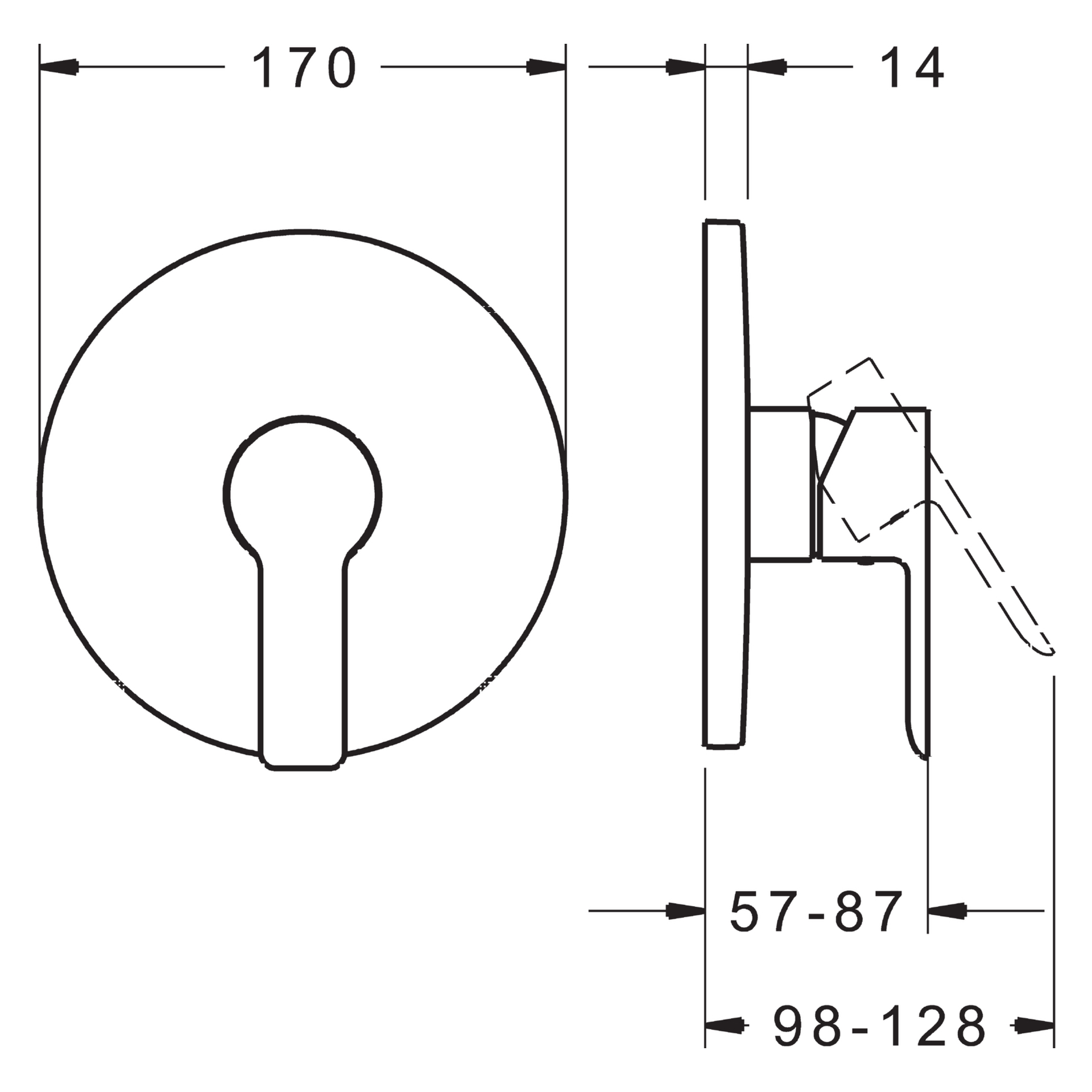 Einhebelmischer Fertigmontageset für Brausebatterie LIGNA 8387 Rosette rund Chrom Einhebelmischer Fertigmontageset für Brausebatterie LIGNA 8387 Rosette rund Chrom