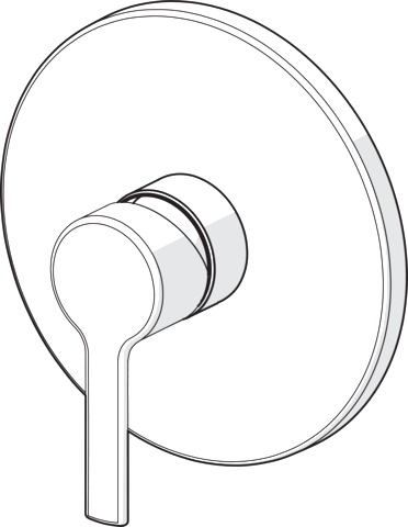 HA Einhebelmischer Fertigmontageset für Brausebatterie HANSARONDA 8386 Rosette rund Chrom
