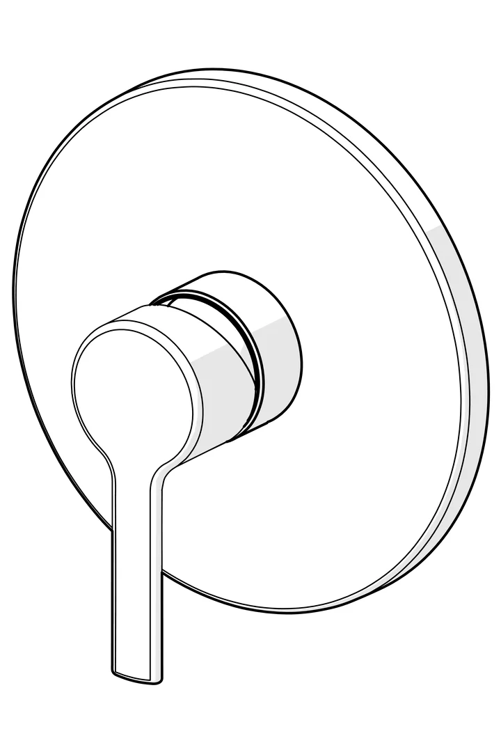 HansaRONDA Duscharmatur, Einhebelmischer Fertigmontageset für Brausebatterie HansaRONDA 8386 Rosette rund Chrom HansaRONDA Duscharmatur, Einhebelmischer Fertigmontageset für Brausebatterie HansaRONDA 8386 Rosette rund Chrom