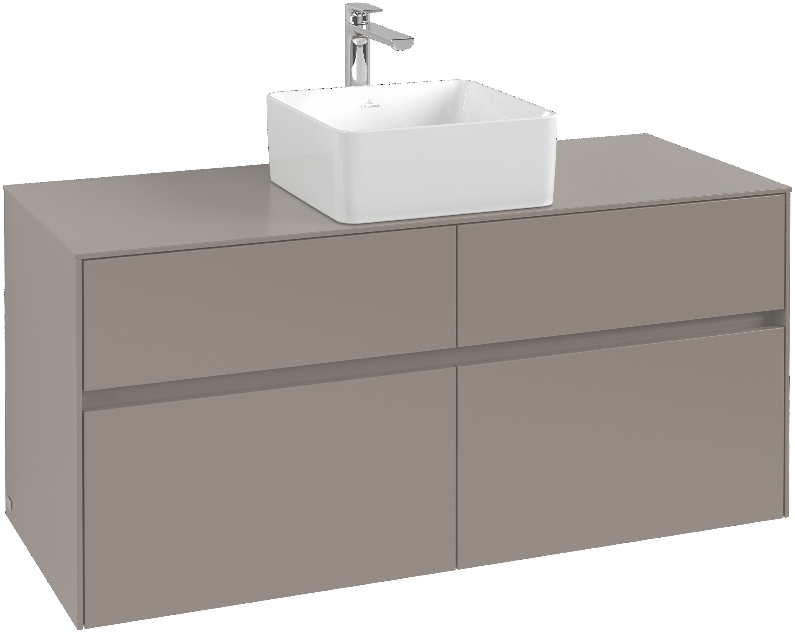 Villeroy & Boch Waschtischunterschrank „Collaro“ für Schrankwaschtisch 120 × 54,8 × 50 cm Waschbecken mittig in mittig