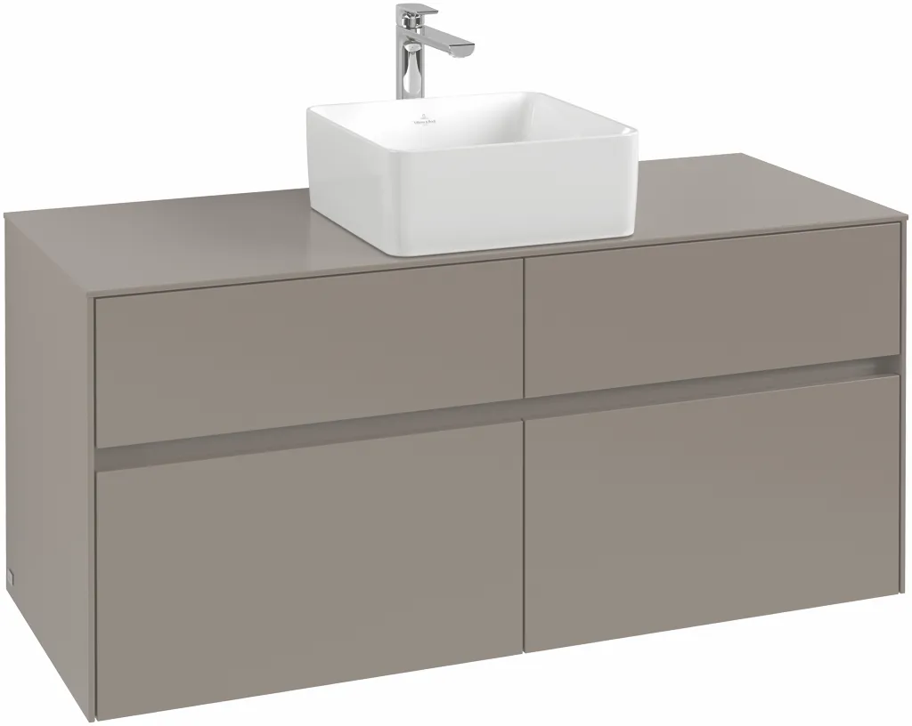 Villeroy & Boch Waschtischunterschrank „Collaro“ für Schrankwaschtisch 120 × 54,8 × 50 cm Waschbecken mittig in mittig