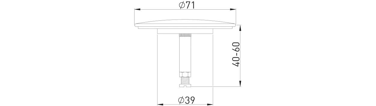 Stopfen Messing verchromt, universal passend zu Ab- und Überlaufgarnituren Stopfen Messing verchromt, universal passend zu Ab- und Überlaufgarnituren