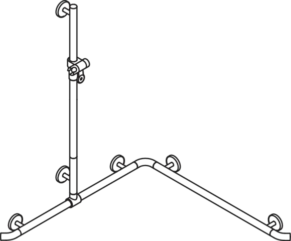HEWI Haltegriff „System 800K“ in Signalweiß HEWI Haltegriff „System 800K“ in Signalweiß