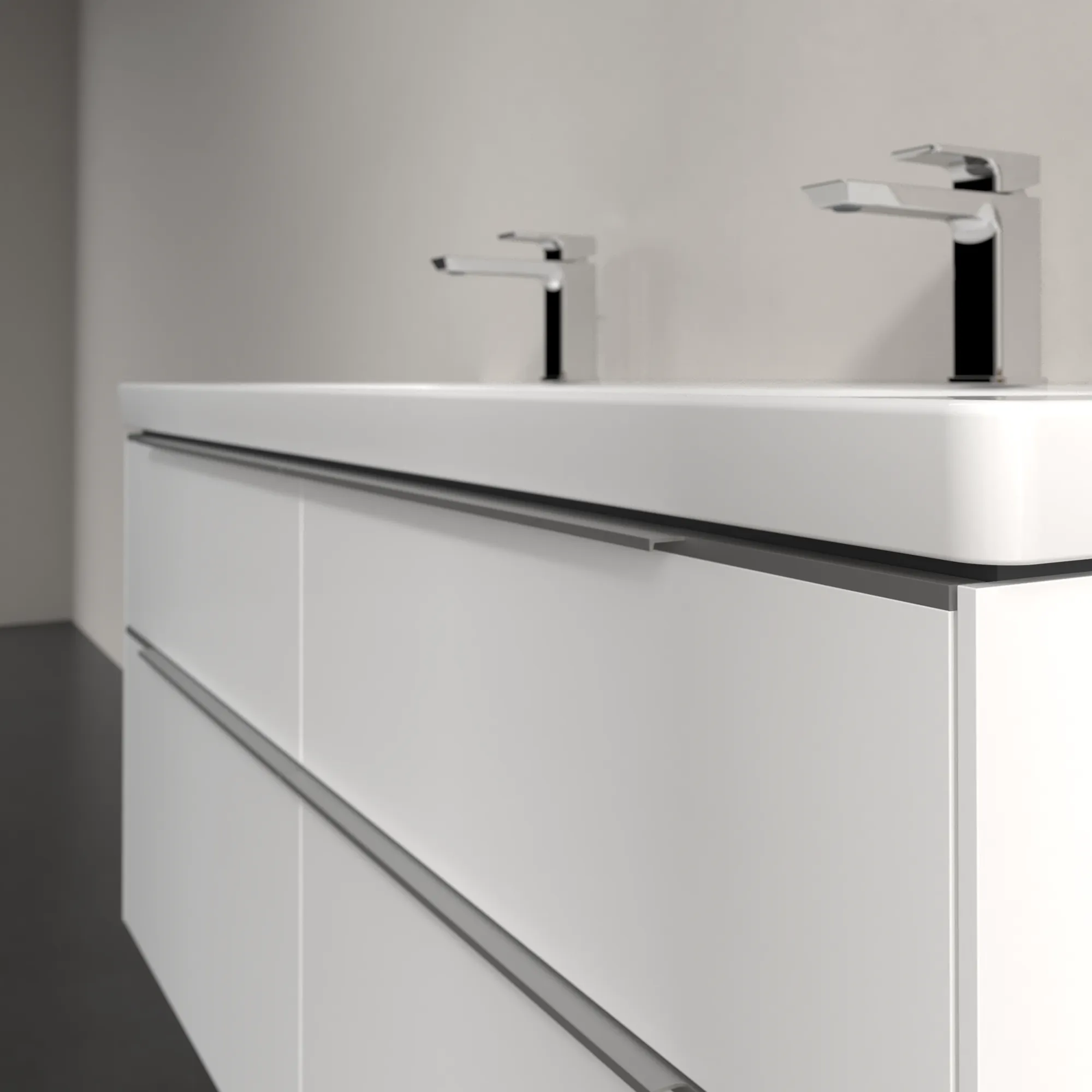Villeroy & Boch Waschtischunterschrank „Subway 3.0“ für Schrankwaschtisch 1272 × 576 × 478 mm Brilliant White, für Becken mittig