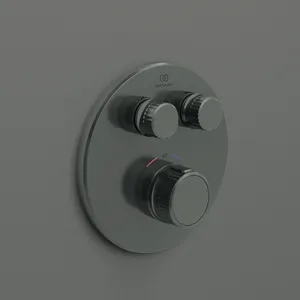 Ideal Standard Brausethermostat Ceratherm Navigo Unterputz, 2 Verbraucher, Magnetic Grey, Ø 157 mm, 40 x 157 mm, für Fertigmontage Ideal Standard Brausethermostat Ceratherm Navigo Unterputz, 2 Verbraucher, Magnetic Grey, Ø 157 mm, 40 x 157 mm, für Fertigmontage