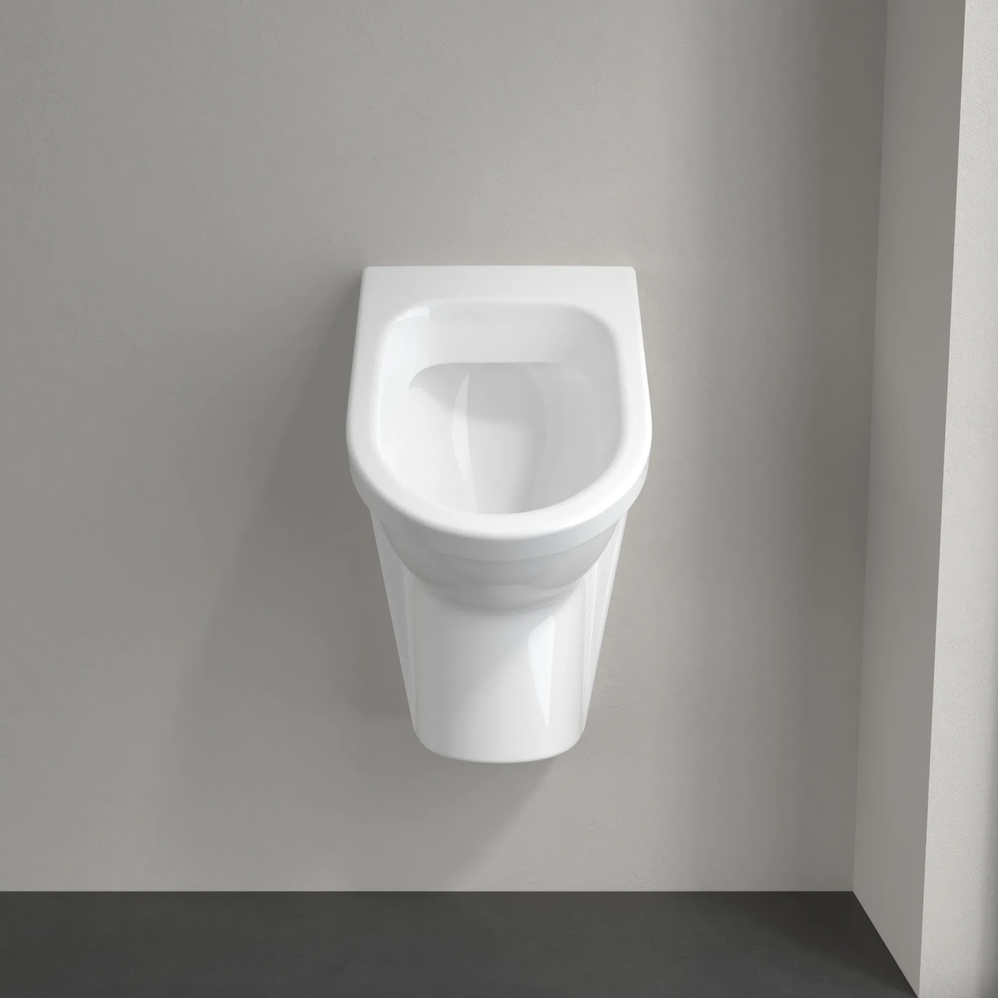 Urinal „Architectura“, Befestigung verdeckt, Zulauf verdeckt, mit Zielobjekt 35,5 × 62 × 38,5 cm