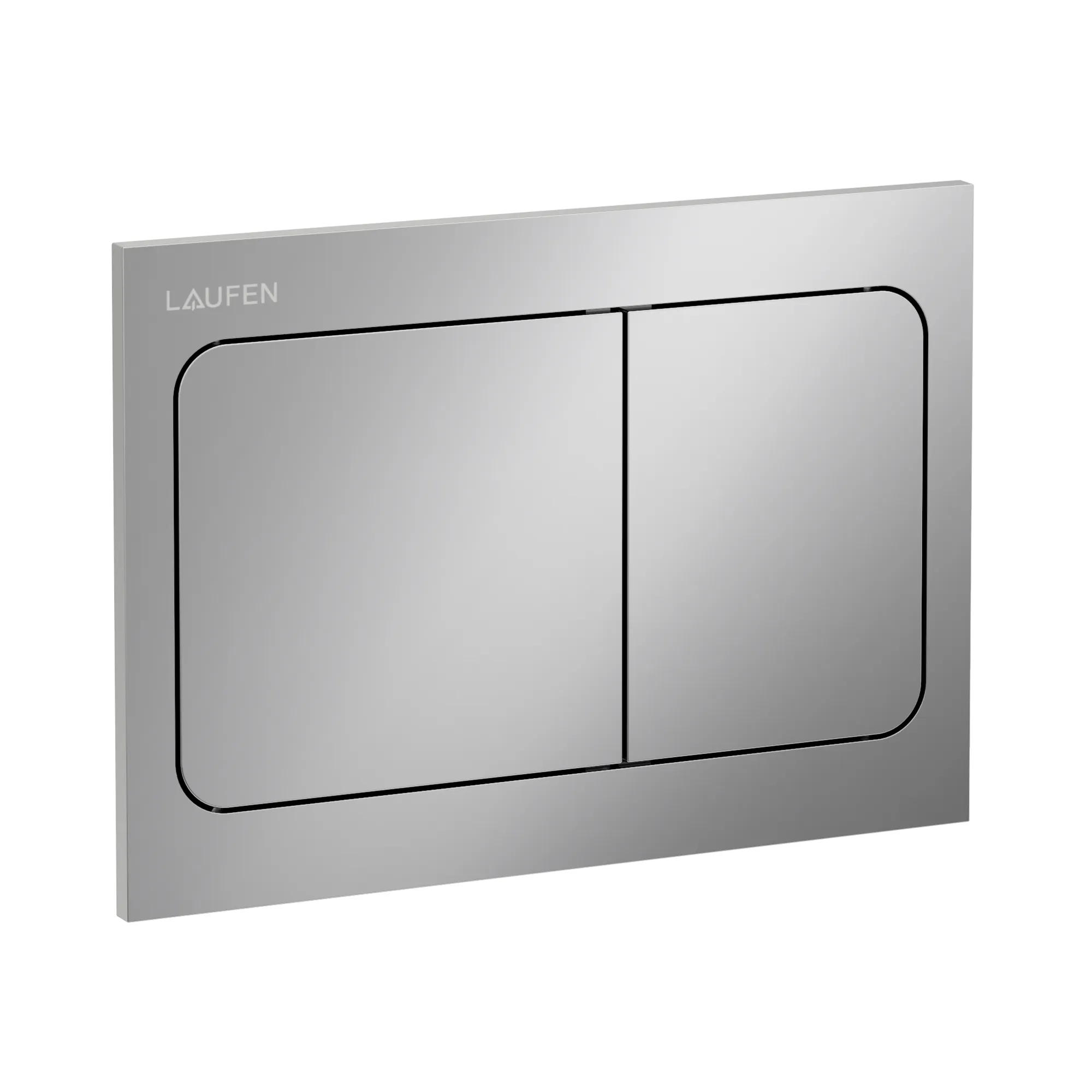 Betätigungsplatte AIR INEO 203x145x6, aus Kunsstoff, für Frontbetätigung oder Betätigung von oben, für Unterputz-Spülkasten mit Dual-Flush 2-Mengen-Spülsystem, auch für flächenbündigen Einbau geeignet, weiß