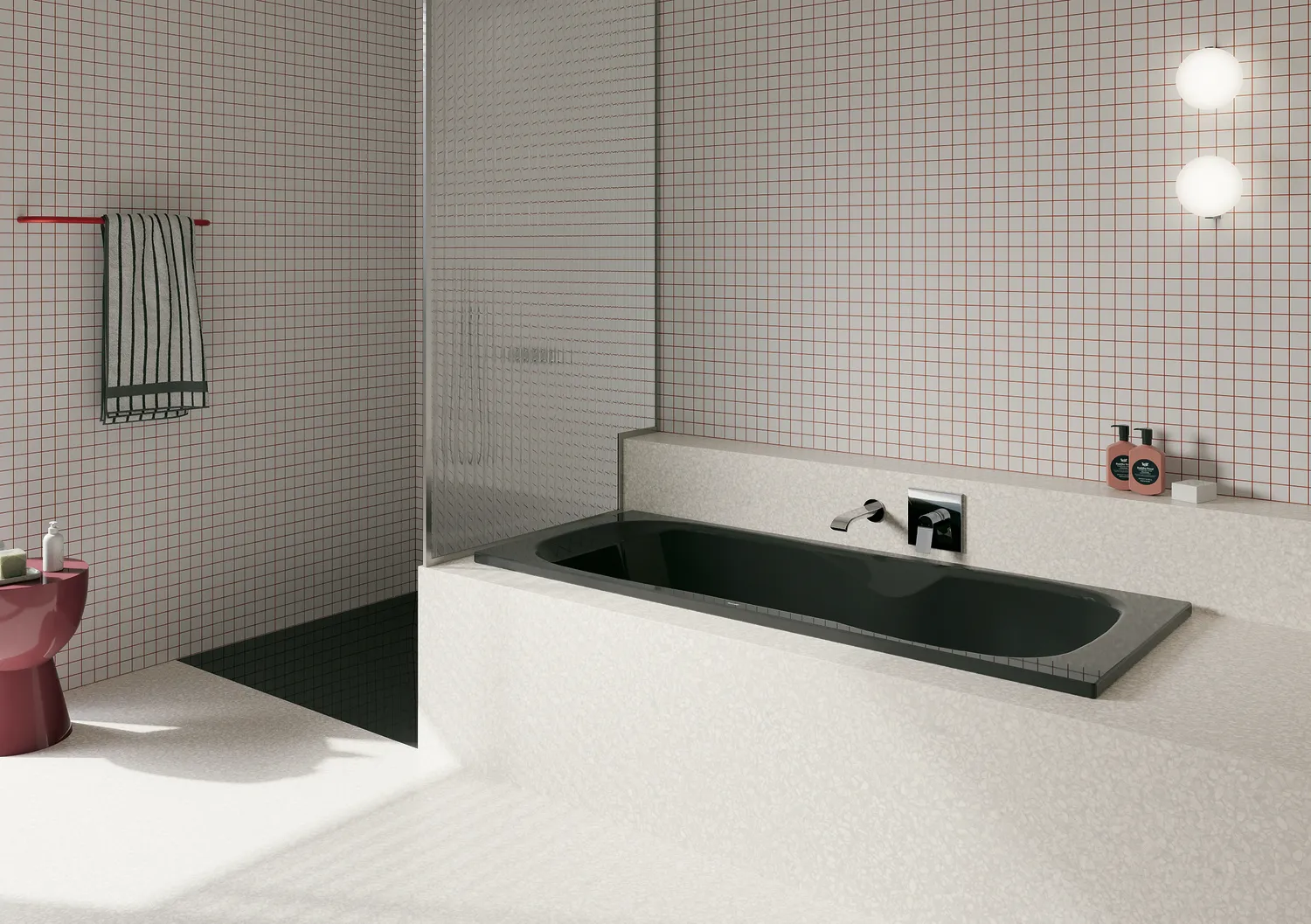 Bette Badewanne „Setline“ 1700 × 700 mm ohne Wannenträger, in Midnight