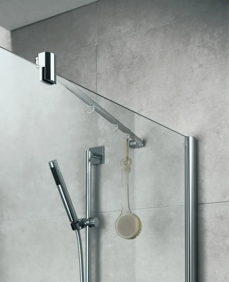 Kermi Seitenwand Seitenwand für Ecke „Diga“ Glas Klar, Profile Silber Hochglanz, BV: 680 - 700 mm GAK: 665 - 685 mm WE: 690 - 710 mm H: 1850 mm