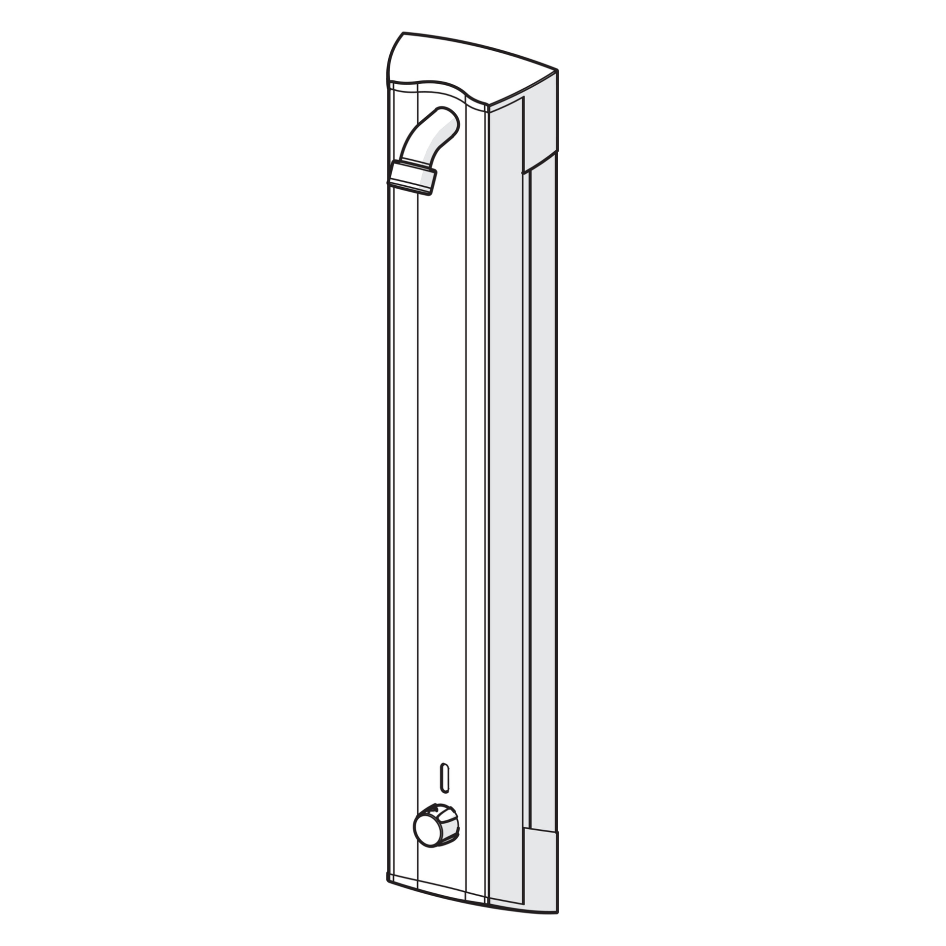 HA Duschpaneel HANSAELECTRA 6415 6 V DN15 Aluminium/Chrom