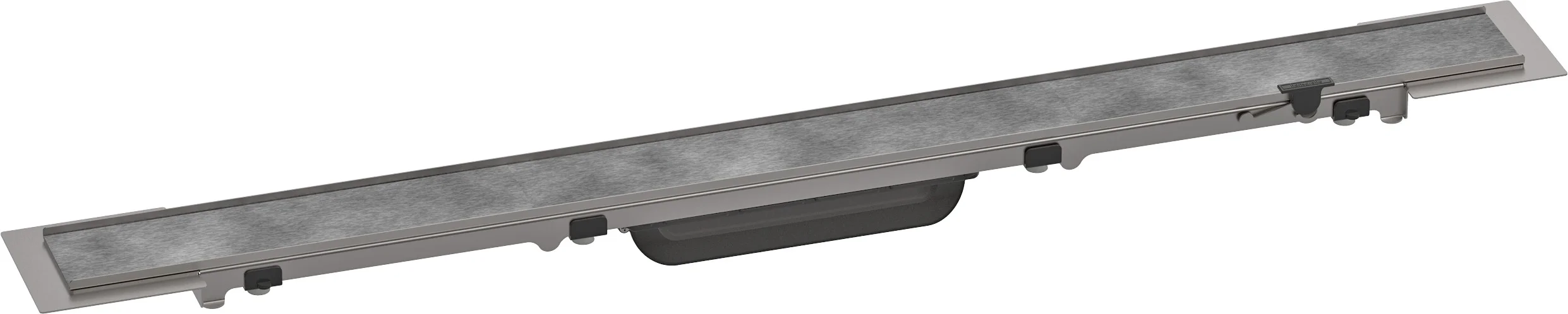 Hansgrohe RainDrain Rock Duschrinne 700 mm, kürzbar und befliesbar, Edelstahl V2A, bis zu 60 l/min Ablaufleistung