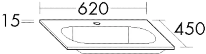 burgbad Mineralguss-Waschtisch Sys M3 Alpinweiss