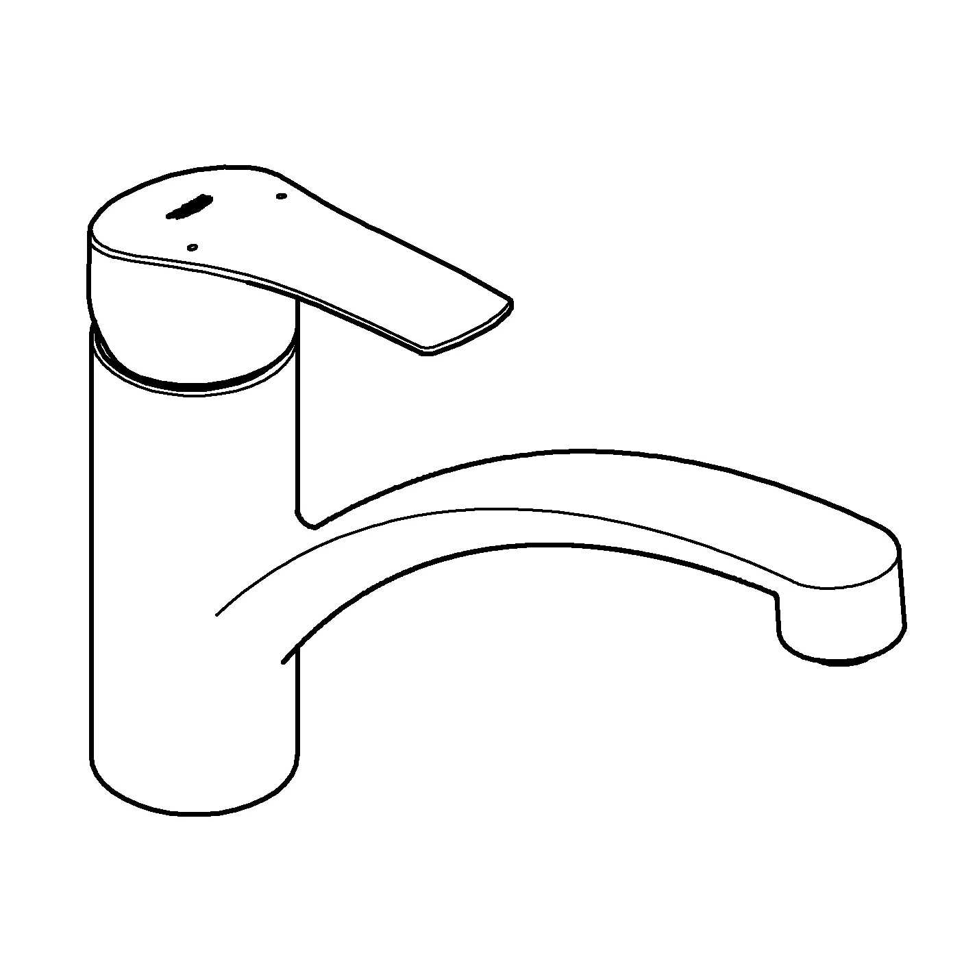 Grohe Eurosmart Professional Einhand-Spültischbatterie, ½ flacher Auslauf, Einlochmontage, chrom Grohe Eurosmart Professional Einhand-Spültischbatterie, ½ flacher Auslauf, Einlochmontage, chrom