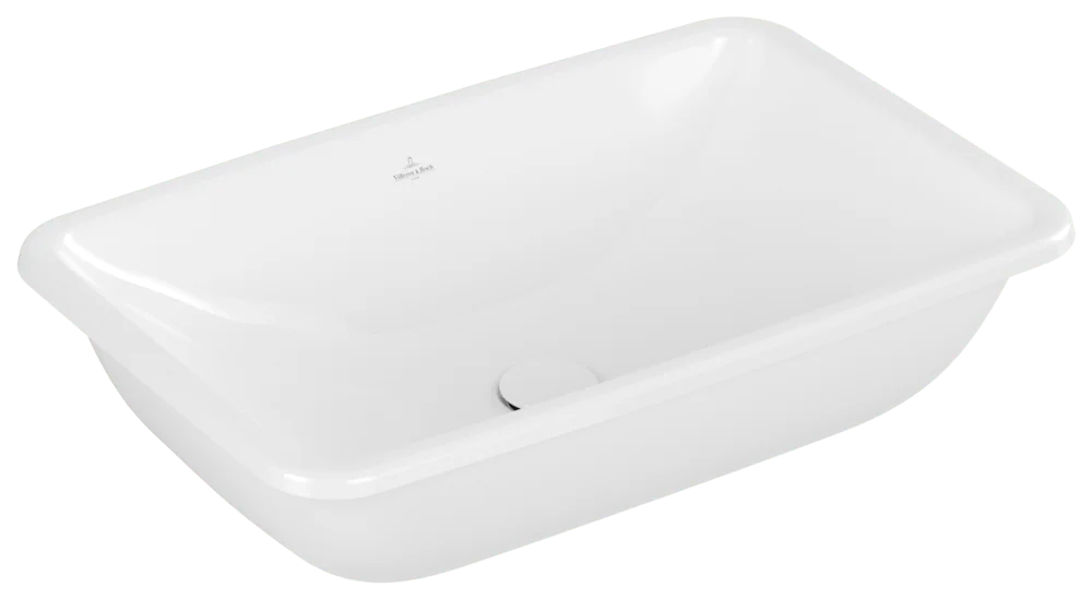 Villeroy & Boch Einbauwaschbecken Loop & Friends, 675x450x185mm, weiß Alpin, TitanCeram, glänzend, mit Überlauf
