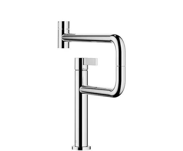 Dornbracht PIVOT Einhebelmischer TARA ULTRA, Ausladung 552 mm, schwenkbarer Auslauf 360°, in Dark Brass gebürstet (PVD) Dornbracht PIVOT Einhebelmischer TARA ULTRA, Ausladung 552 mm, schwenkbarer Auslauf 360°, in Dark Brass gebürstet (PVD)