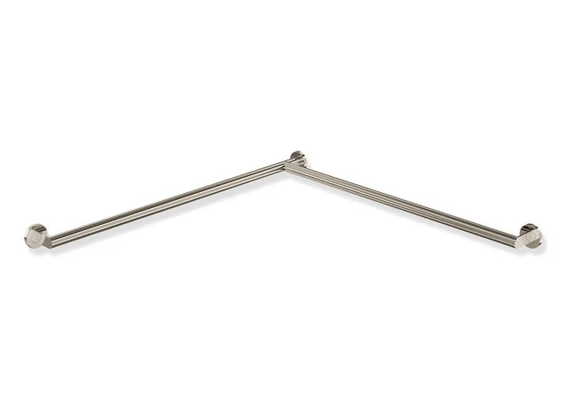 HEWI Dusch- und Wannenhandlauf System 900, Edelstahl PVD nickelglänzend, 32 mm Durchmesser, 965 mm Länge, rechts