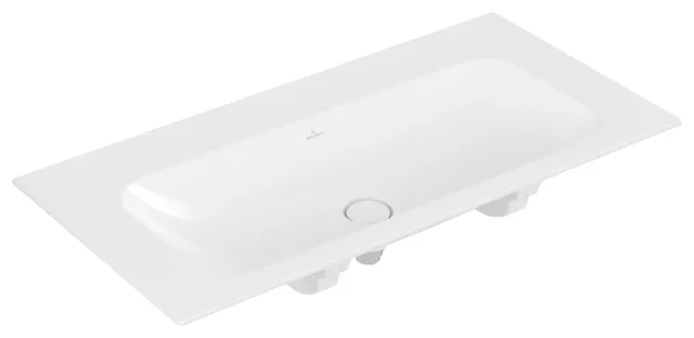 Villeroy & Boch Schrankwaschtisch aus TitanCeram „Finion“ 1000 × 500 × 160 mm, ohne Hahnlochbohrung in Weiß Alpin, mit CeramicPlus Villeroy & Boch Schrankwaschtisch aus TitanCeram „Finion“ 1000 × 500 × 160 mm, ohne Hahnlochbohrung in Weiß Alpin, mit CeramicPlus