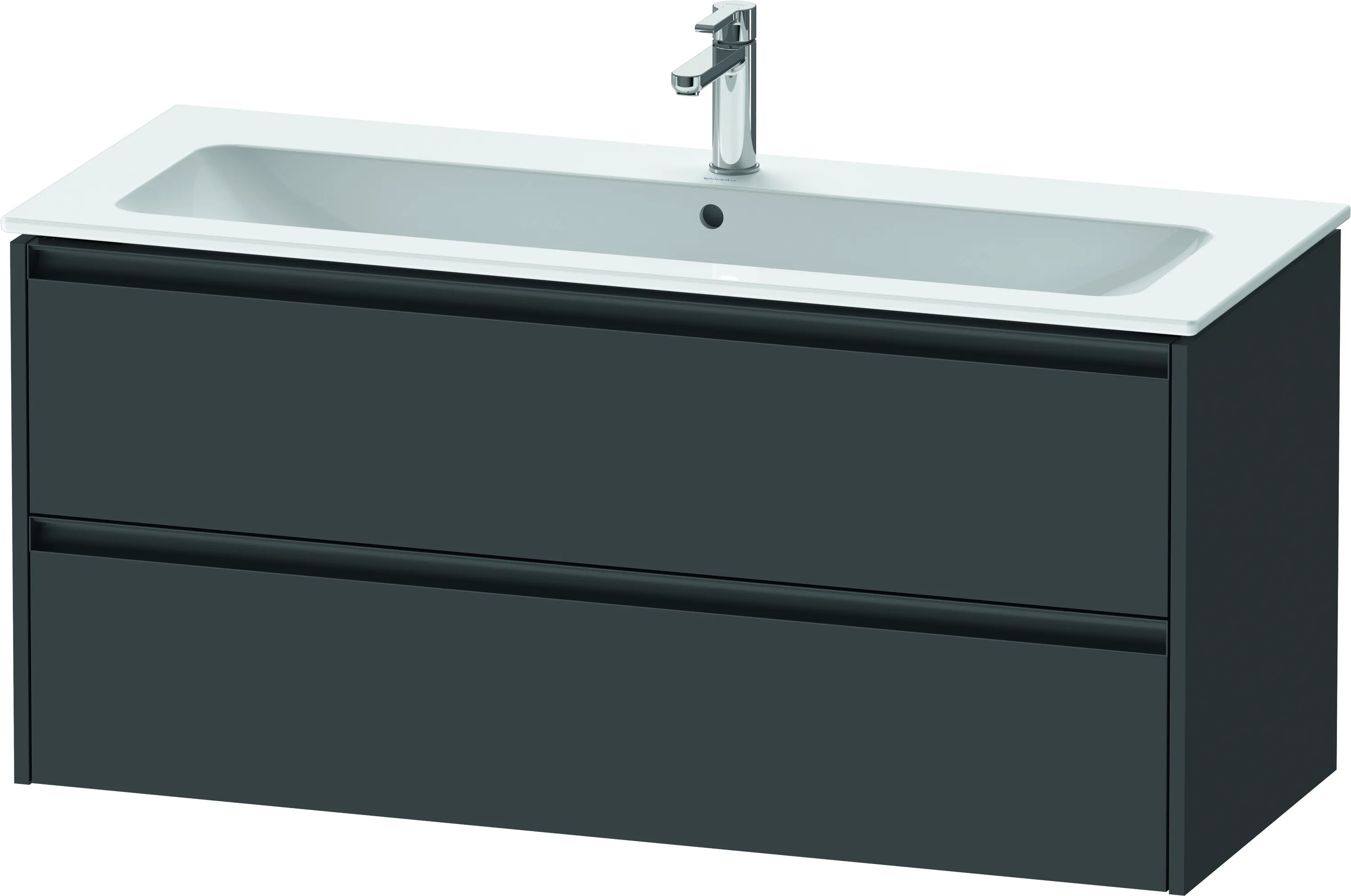 Duravit Waschtischunterschrank wandhängend „Ketho.2“ 121 × 55 × 48 cm Graphit Matt