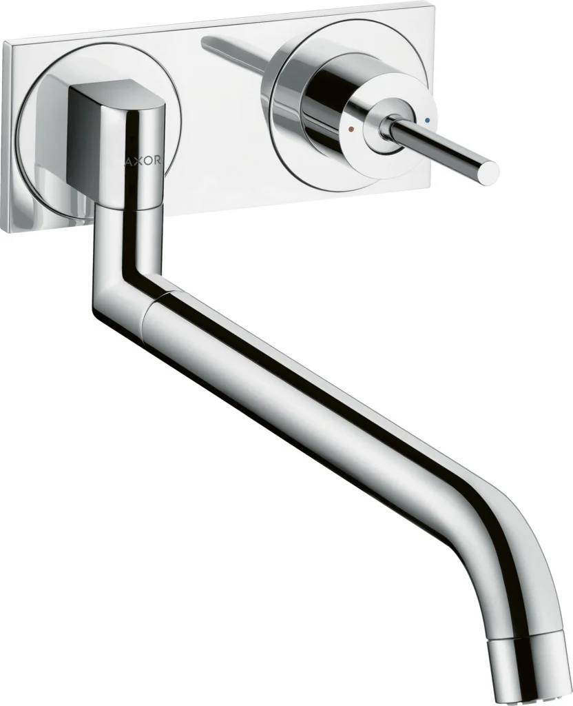 Hansgrohe AXOR Uno Einhebel-Küchenmischer Unterputz Chrom, Schwenkbereich 110° oder 150°, Teleskopfunktion 330–500 mm, Laminarstrahl, max. Durchfluss 9 l/min Hansgrohe AXOR Uno Einhebel-Küchenmischer Unterputz Chrom, Schwenkbereich 110° oder 150°, Teleskopfunktion 330–500 mm, Laminarstrahl, max. Durchfluss 9 l/min