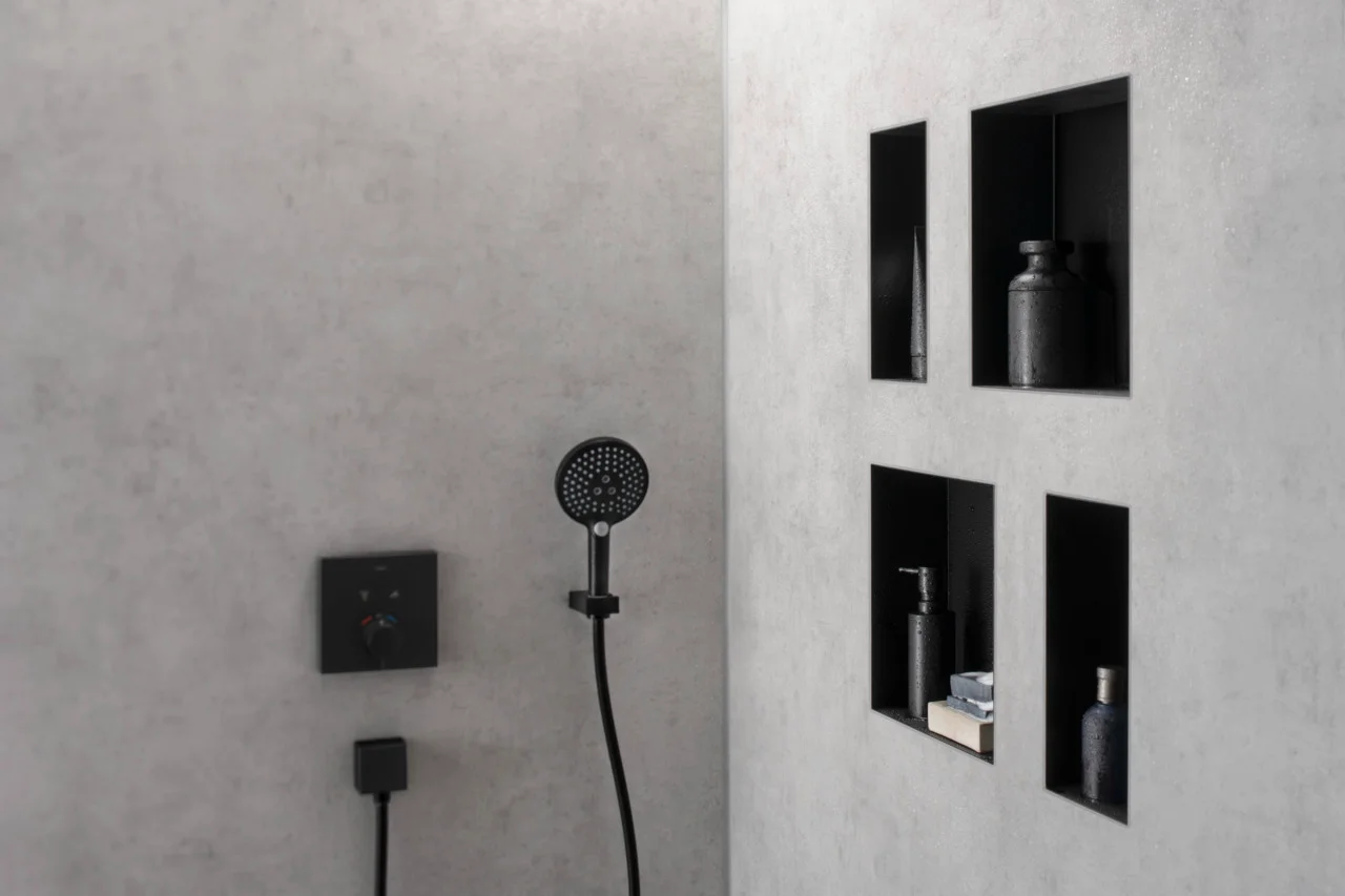 Hansgrohe XtraStoris Minimalistic Wandnische rahmenlos 300x300x100 mm Mattschwarz Hansgrohe XtraStoris Minimalistic Wandnische rahmenlos 300x300x100 mm Mattschwarz