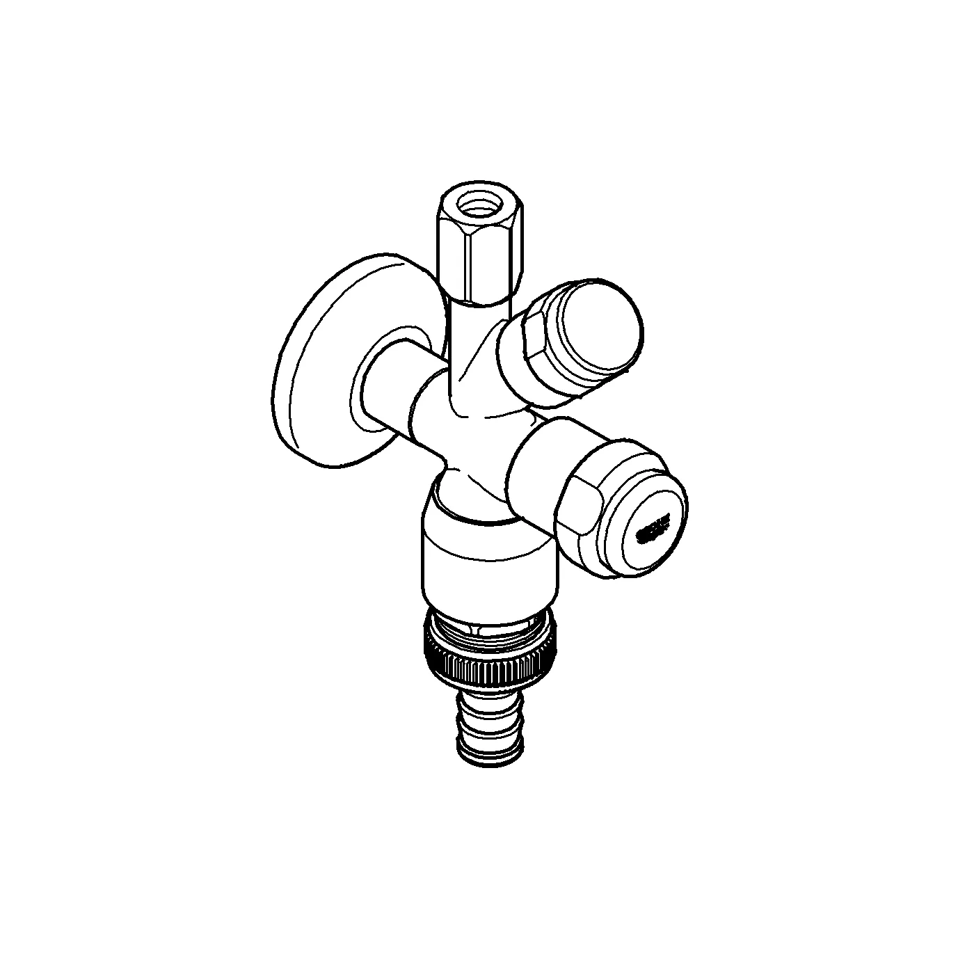 Original WAS Kombi-Eckventil 41082, DN 15, Wandmontage, Kartuschen-Oberteil für den absperrbaren Kupferrohranschluss, mit Sicherungseinrichtung Typ HD, Fettkammer-Oberteil 3/8'' für den absperrbaren Schlauchanschluss, eigensicher Original WAS Kombi-Eckventil 41082, DN 15, Wandmontage, Kartuschen-Oberteil für den absperrbaren Kupferrohranschluss, mit Sicherungseinrichtung Typ HD, Fettkammer-Oberteil 3/8'' für den absperrbaren Schlauchanschluss, eigensicher