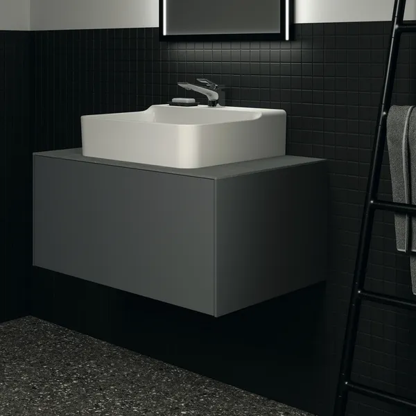 Ideal Standard Waschtischunterschrank „Conca“ 80 × 36 × 50,5 cm Anthrazit matt lackiert Ideal Standard Waschtischunterschrank „Conca“ 80 × 36 × 50,5 cm Anthrazit matt lackiert