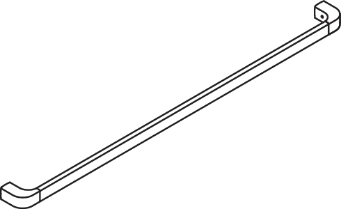 HEWI Handtuchhalter „System 800“, Befestigung verdeckt, 1-armig in Schwarz tiefmatt HEWI Handtuchhalter „System 800“, Befestigung verdeckt, 1-armig in Schwarz tiefmatt