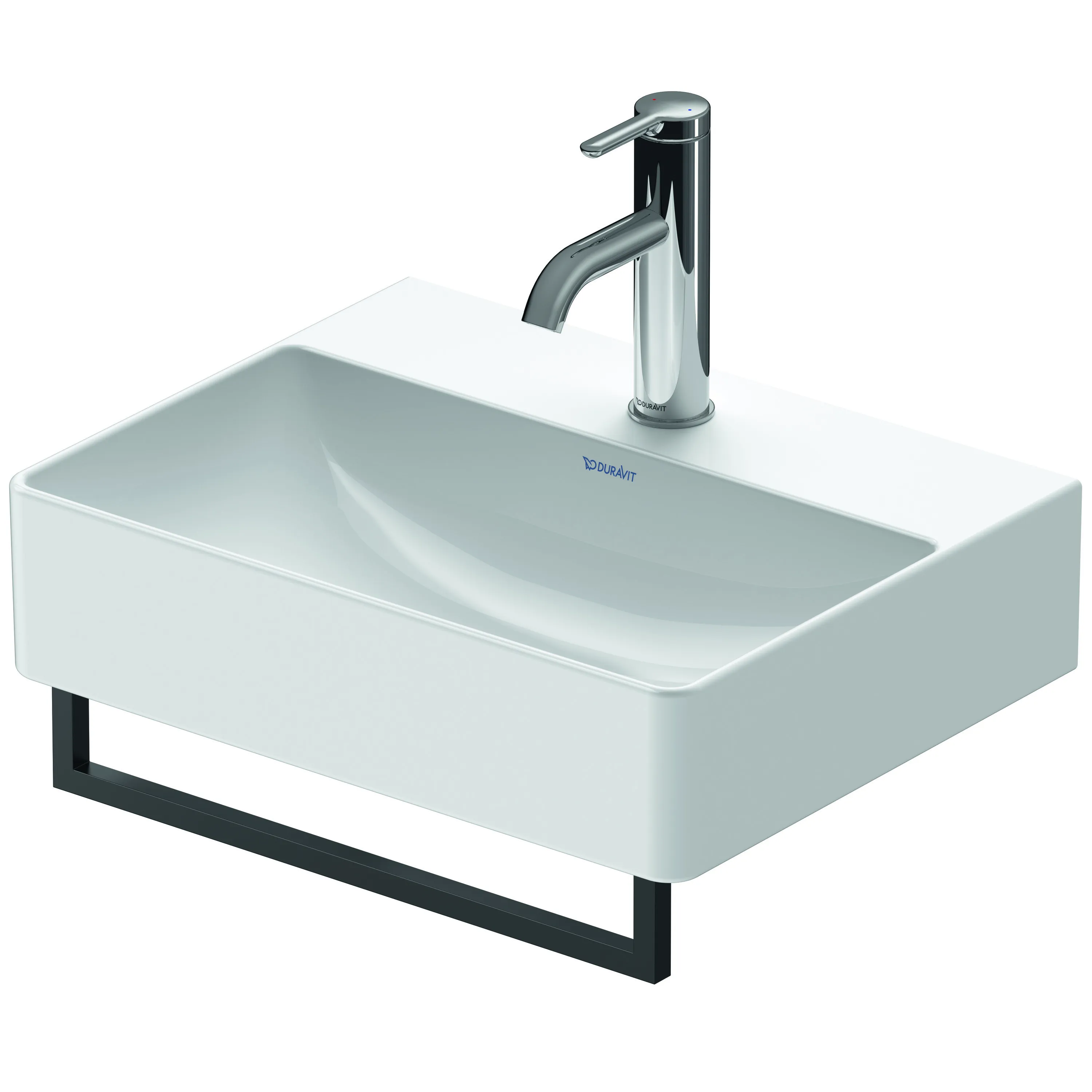 Duravit Handtuchhalter Universal, Schwarz Matt, 399x64x71 mm, einarmig