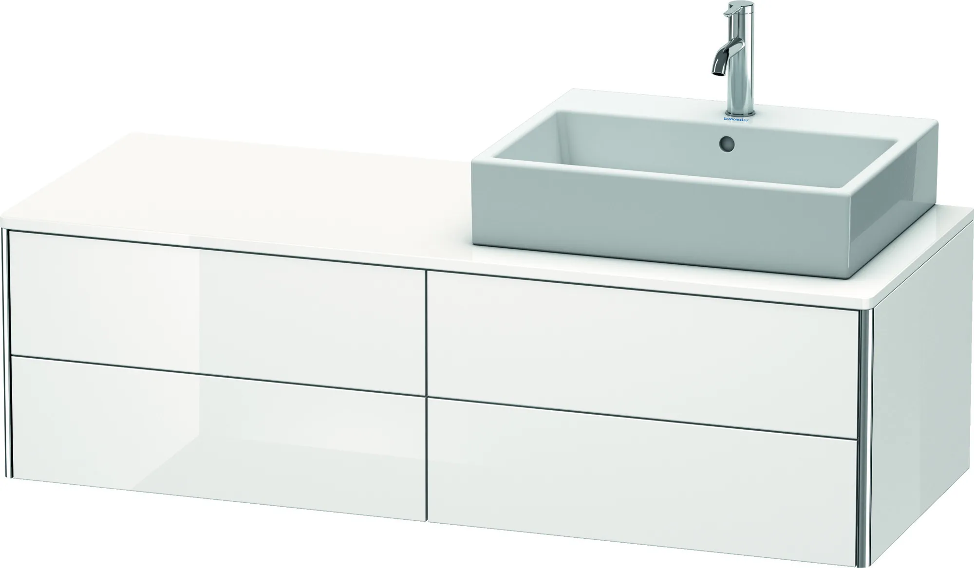 Duravit Waschtischunterschrank wandhängend „XSquare“ 140 × 40 × 54,8 cm Weiß Hochglanz Duravit Waschtischunterschrank wandhängend „XSquare“ 140 × 40 × 54,8 cm Weiß Hochglanz