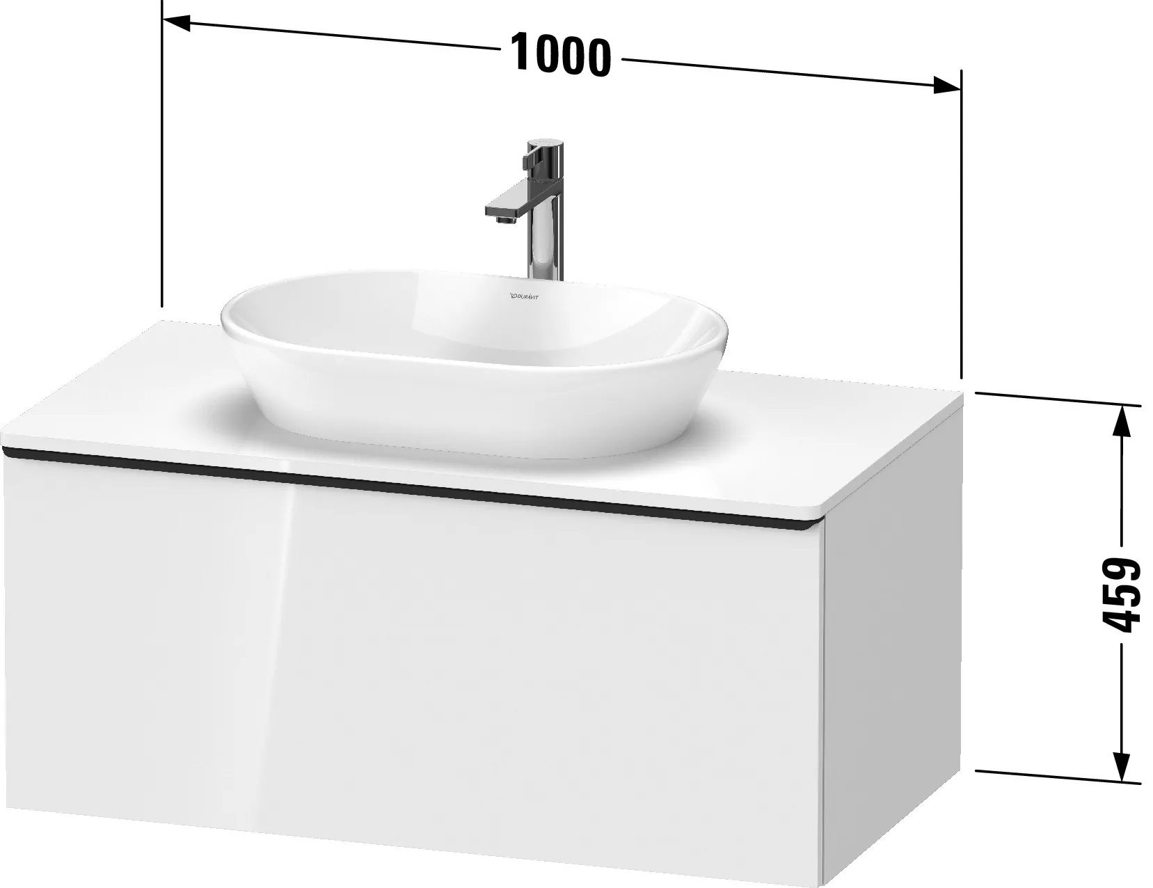 Duravit Waschtischunterschrank wandhängend „D-Neo“ 100 × 45,9 × 55 cm in Taupe Matt Duravit Waschtischunterschrank wandhängend „D-Neo“ 100 × 45,9 × 55 cm in Taupe Matt