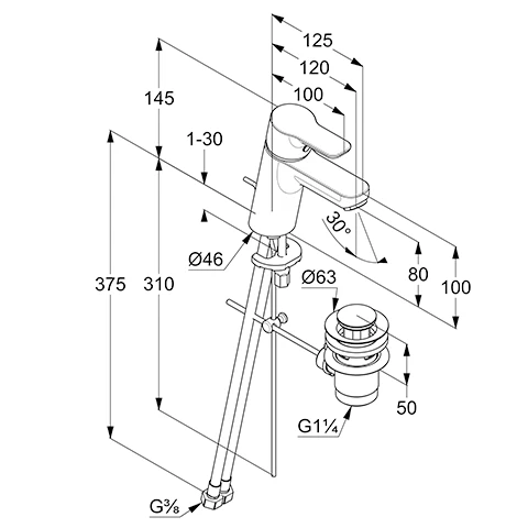 PURE & EASY WTEHM 70 ECO PLUS ECO PLUS, m. Metallablaufg. chrom PURE & EASY WTEHM 70 ECO PLUS ECO PLUS, m. Metallablaufg. chrom