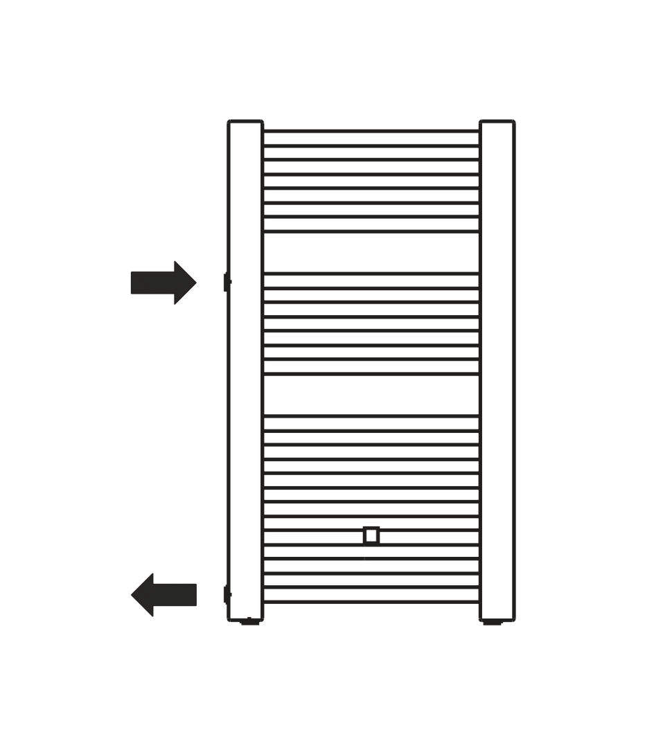 Kermi Heizkörper „Basic®-D“ 59,9 × 80,4 cm in glanzsilber Metallic