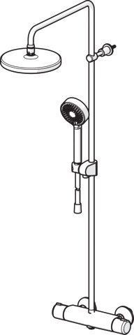 HA Regenbrause-Duscharmatur HANSAMICRA 4435 3-strahlig Ausladung 445-470 mm Chrom