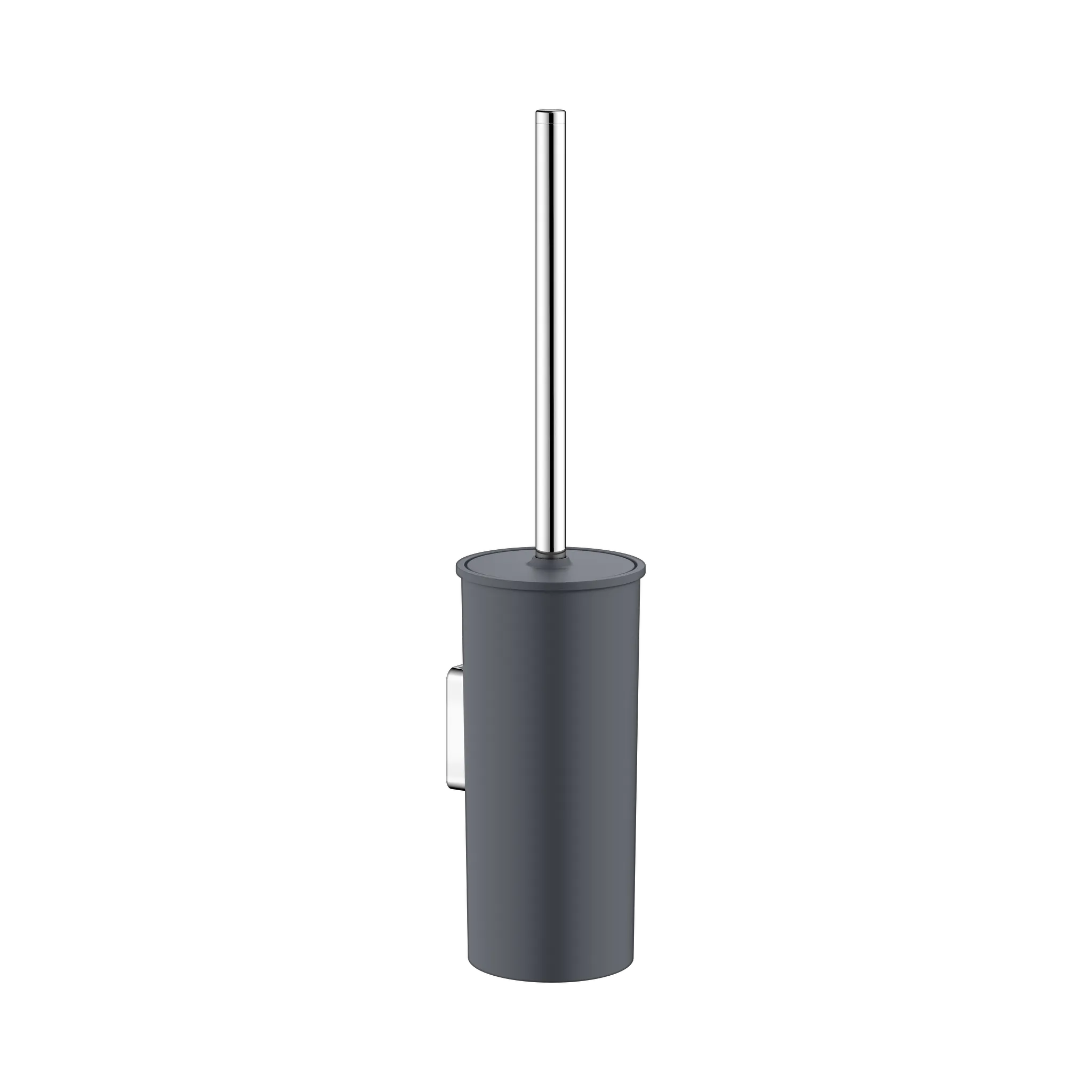 KEUCO COLLECTION MOLL Toilettenbürstengarnitur aus Kunststoff mit Deckel verchromt/anthrazit KEUCO COLLECTION MOLL Toilettenbürstengarnitur aus Kunststoff mit Deckel verchromt/anthrazit