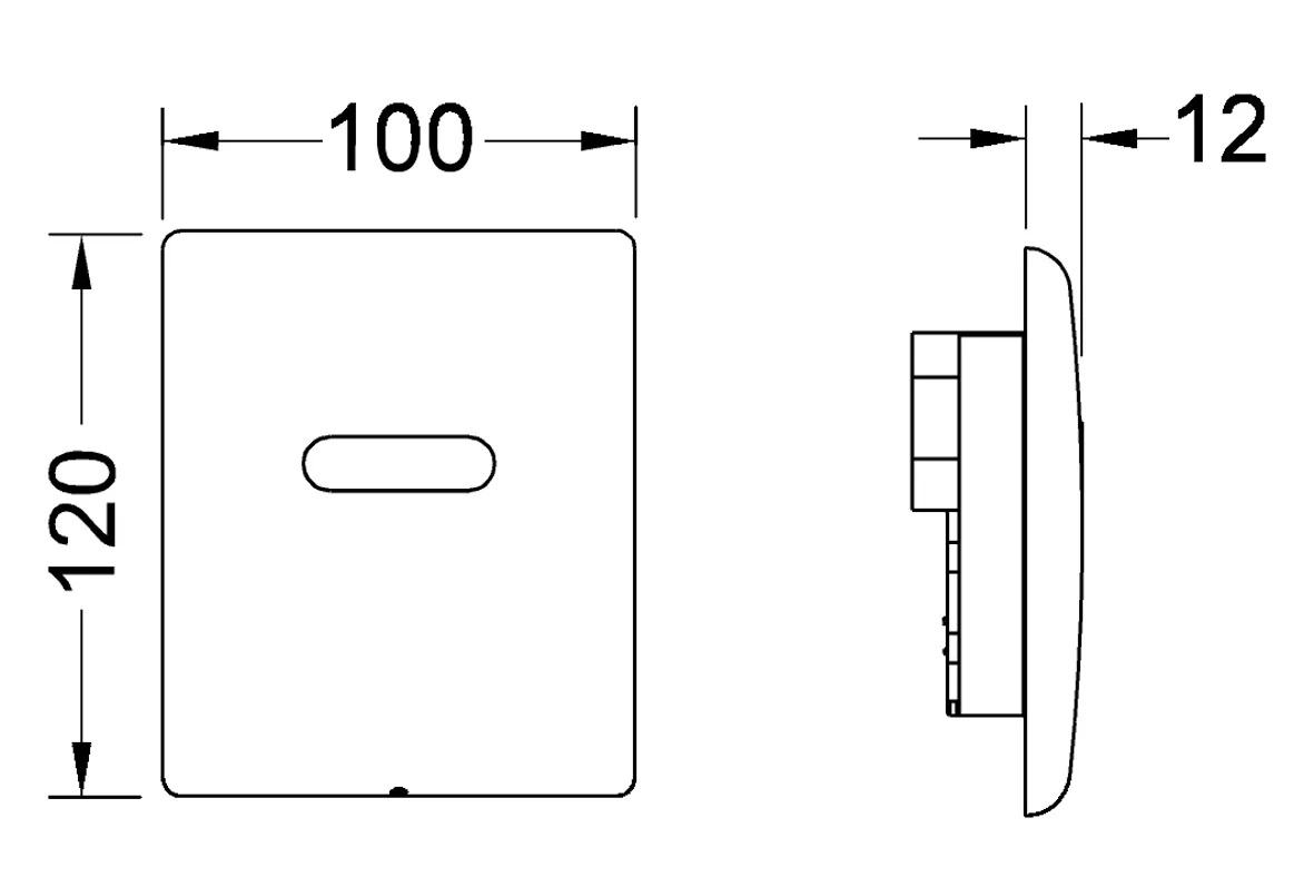 TECEplanus Elektronik Urinal 6 V-Batterie Edelstahl gebürstet