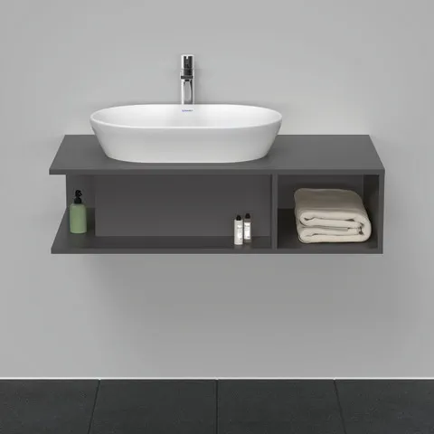 Duravit Waschtischunterschrank wandhängend „D-Neo“ 100 × 26 × 55 cm Graphit Matt Duravit Waschtischunterschrank wandhängend „D-Neo“ 100 × 26 × 55 cm Graphit Matt
