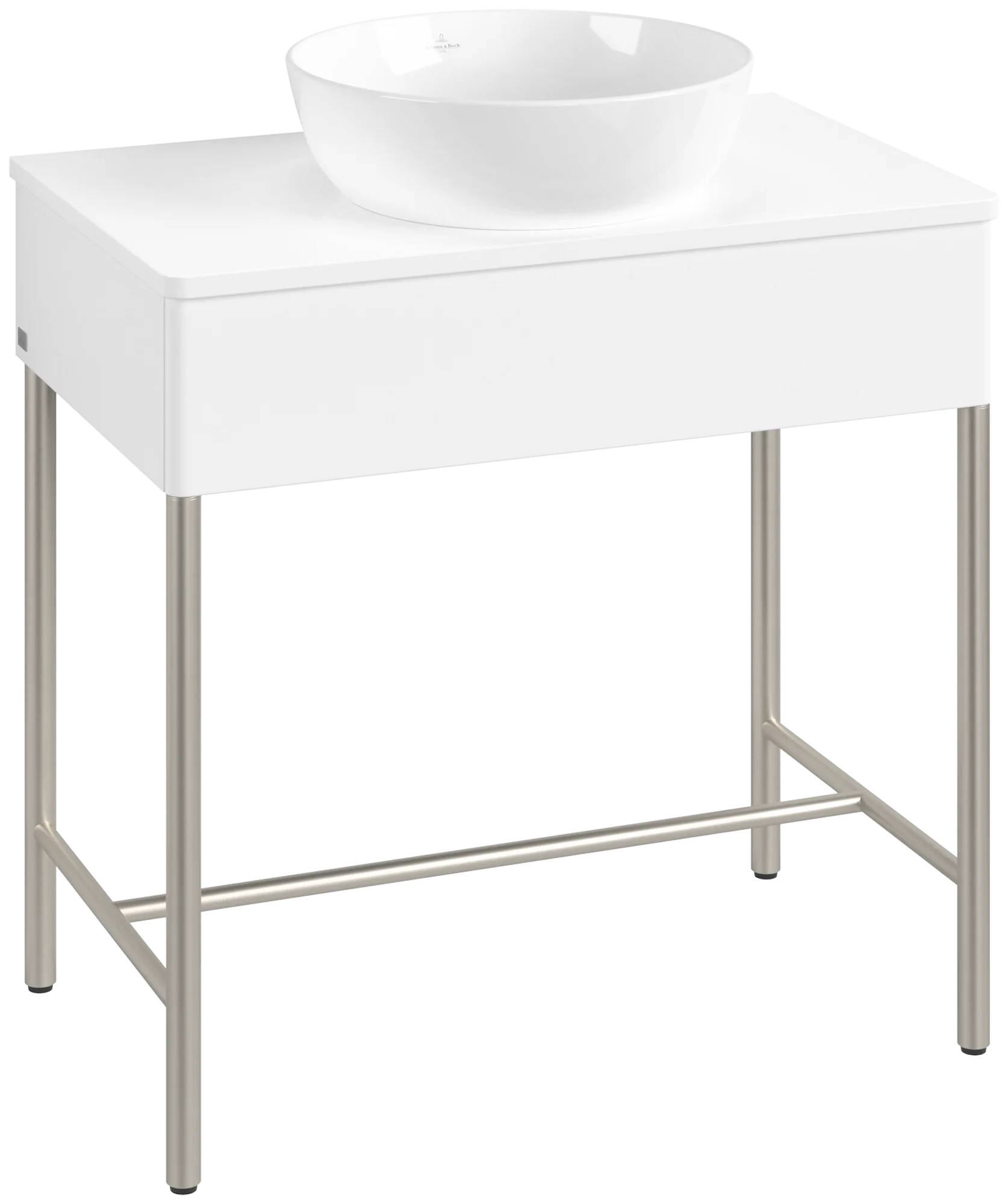 Villeroy & Boch Waschbeckenunterschrank Artis K60010MT, Eckig White Matt Lacquer, 800x782x500mm, mit Metallgestell und Push-to-open Funktion Villeroy & Boch Waschbeckenunterschrank Artis K60010MT, Eckig White Matt Lacquer, 800x782x500mm, mit Metallgestell und Push-to-open Funktion