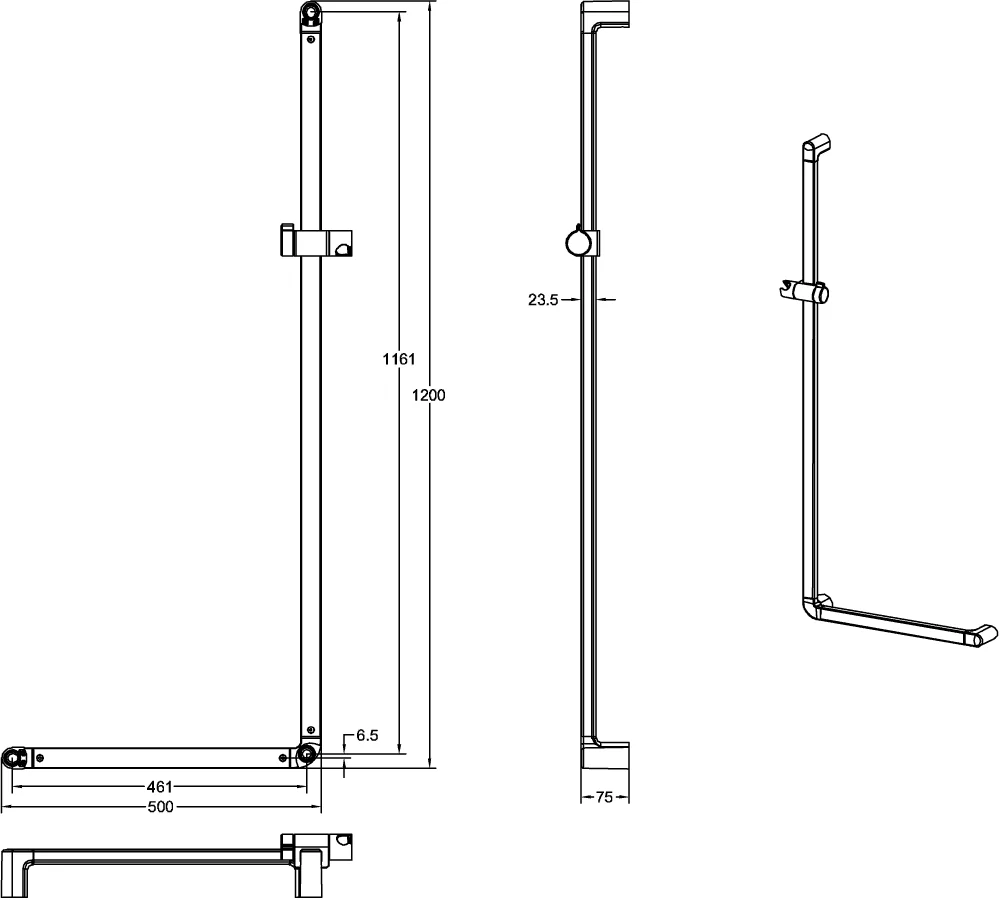Villeroy & Boch ViCare HaltegriffDESIGN 921712, Aluminium, 500 mm Villeroy & Boch ViCare HaltegriffDESIGN 921712, Aluminium, 500 mm