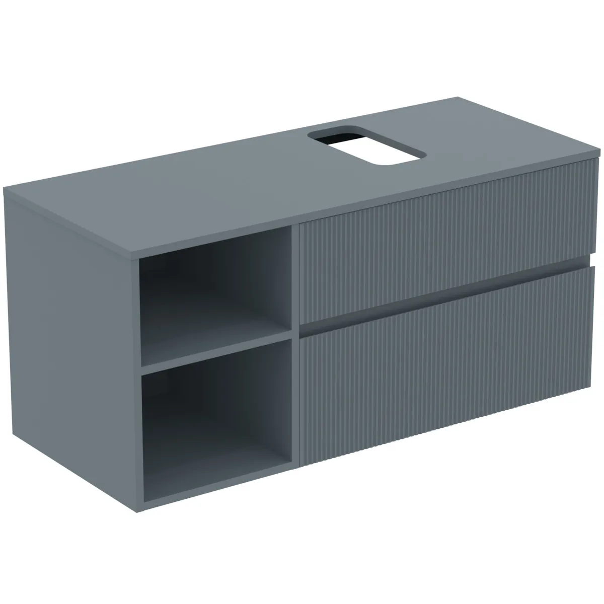 Ideal Standard Waschtischunterschrank „Finesse“ 120,2 × 55,8 × 50,5 cm Aschblau matt