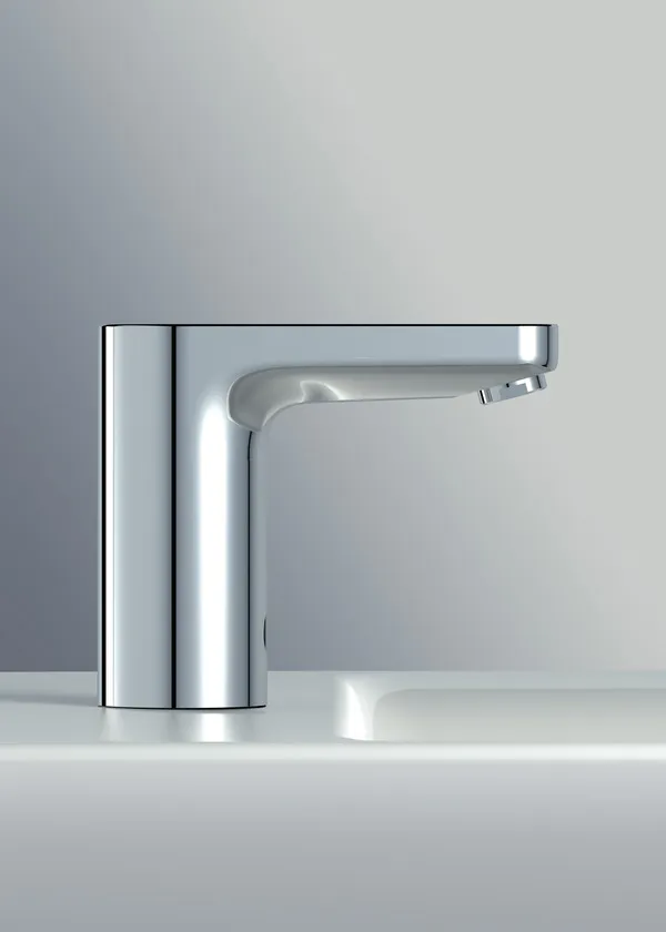 Sensor-Waschtischarmatur Ceraplus, ohne Misch., Batteriebetrieben, Ausladung 116mm, Chrom Sensor-Waschtischarmatur Ceraplus, ohne Misch., Batteriebetrieben, Ausladung 116mm, Chrom