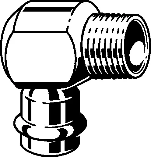 „Prestabo“ 90°-Winkel mit 1 Muffe und Außengewinde 18 mm × 1/2″