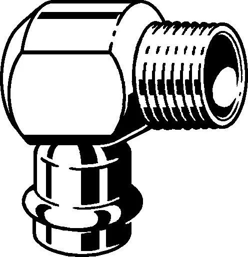 „Prestabo“ 90°-Winkel mit 1 Muffe und Außengewinde 15 mm × 3/8″ „Prestabo“ 90°-Winkel mit 1 Muffe und Außengewinde 15 mm × 3/8″